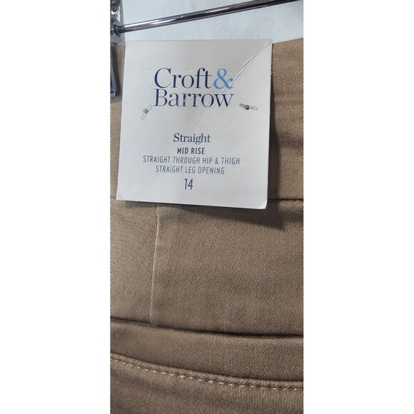 Croft & Barrow Women's Effortless Stretch Pants Mid Rise Straight Size 14 NWT - Picture 3 of 11